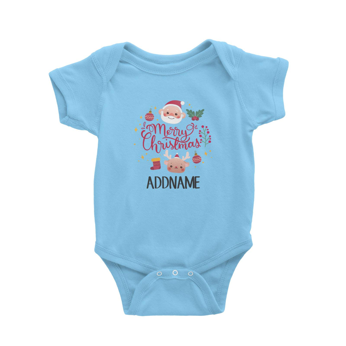 Christmas Cute Animal Series Merry Christmas Baby Romper