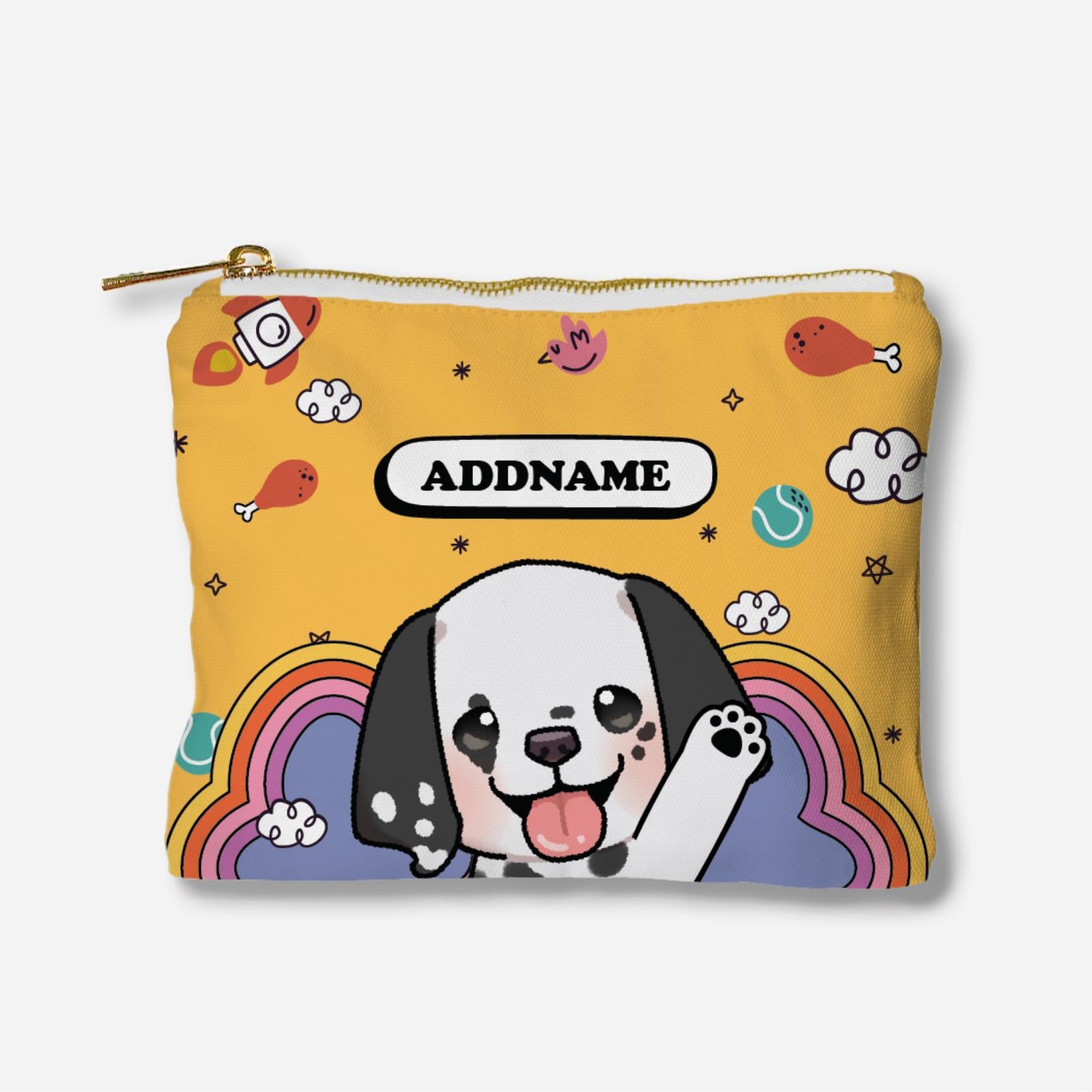 Paw Print Series Full Print Zipper Pouch - Dalmations