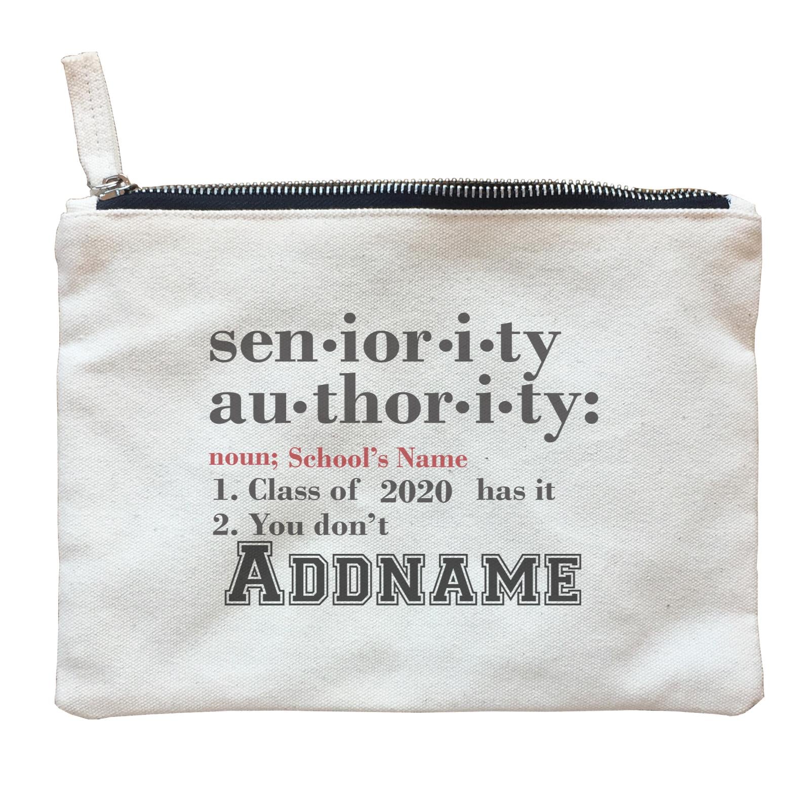 Graduation Series Seniority, Authority Zipper Pouch