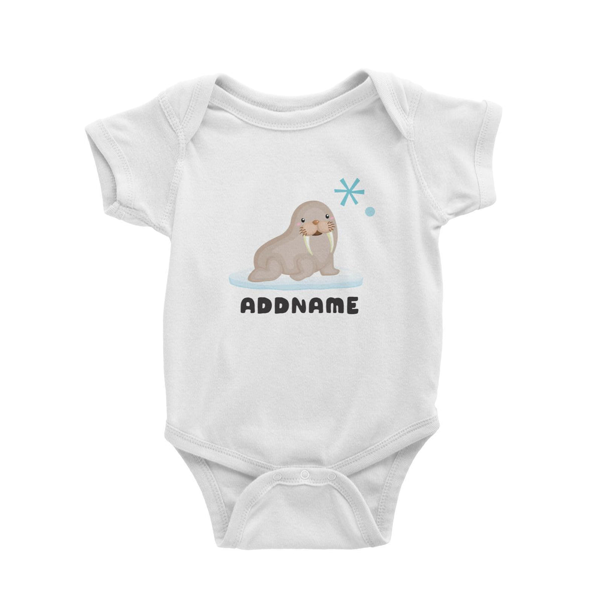 Birthday Winter Animals Snow Seal Addname Baby Romper