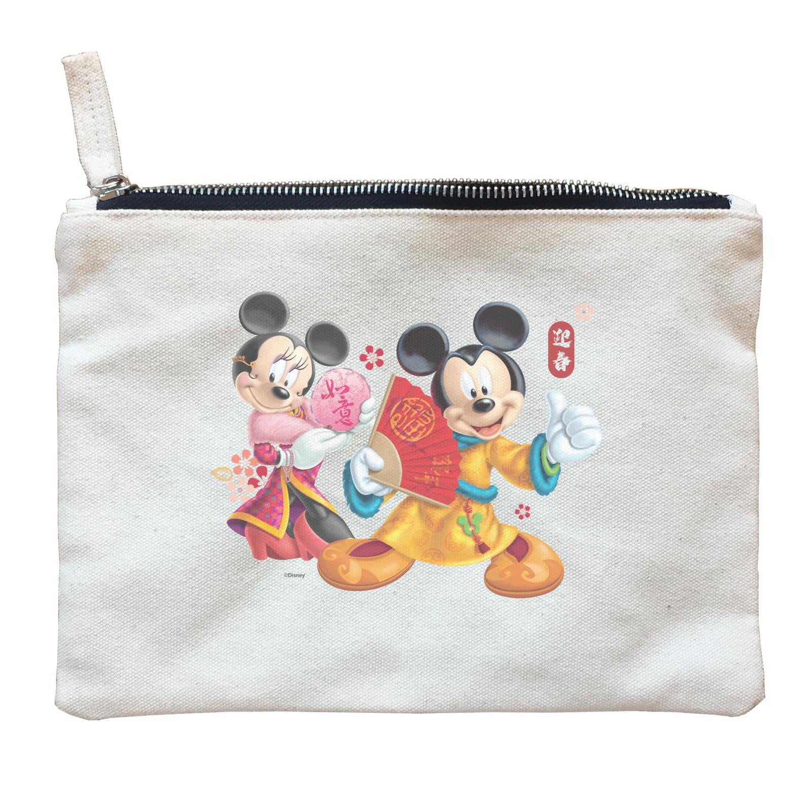 Disney CNY Mickey And Minnie Non Personalised ZP Zipper Pouch