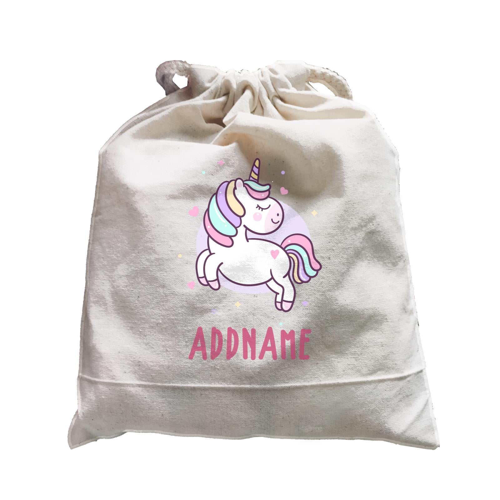Unicorn And Princess Series Cute Pastel Unicorn Addname Satchel
