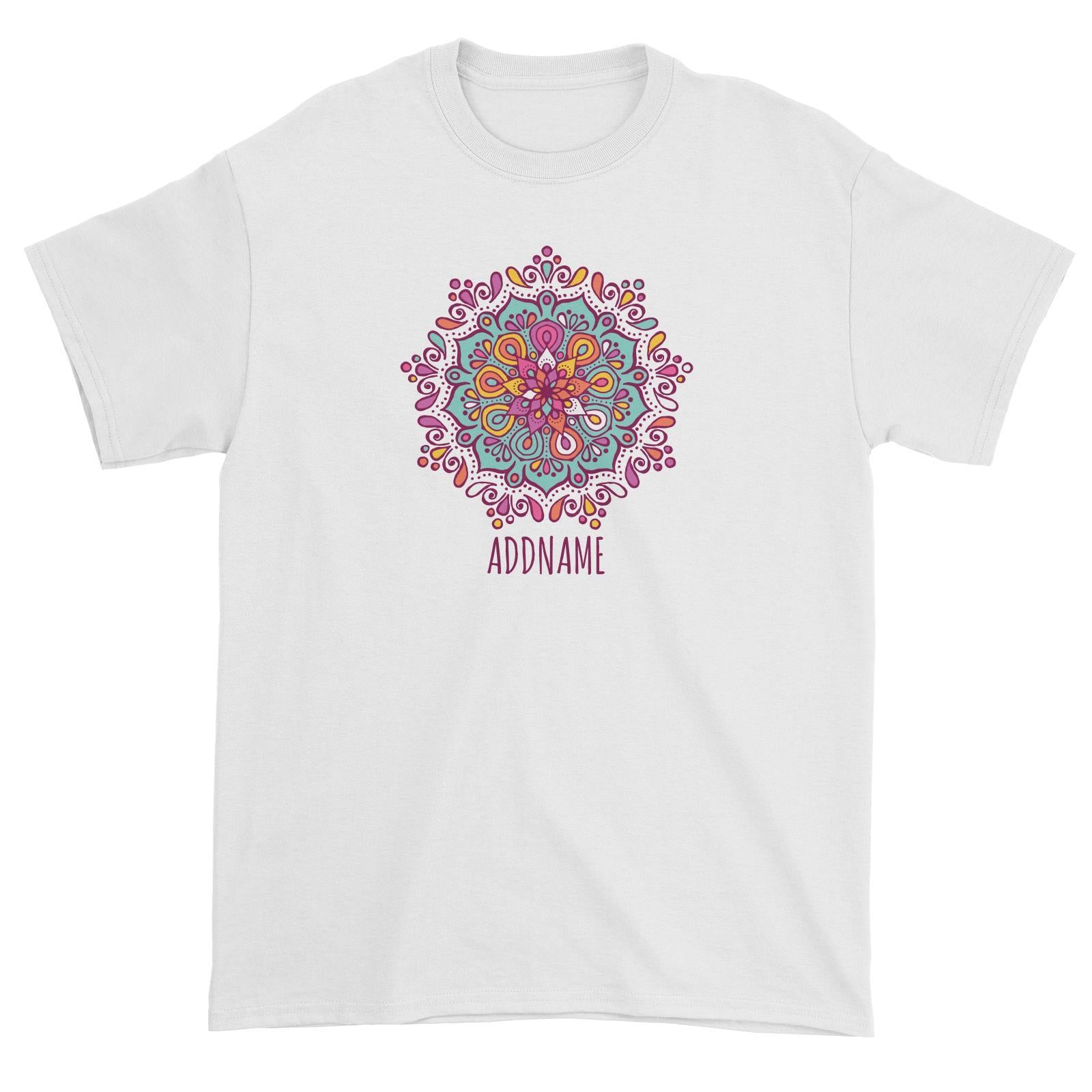 Colourful Mandala 1 Addname Unisex T-Shirt
