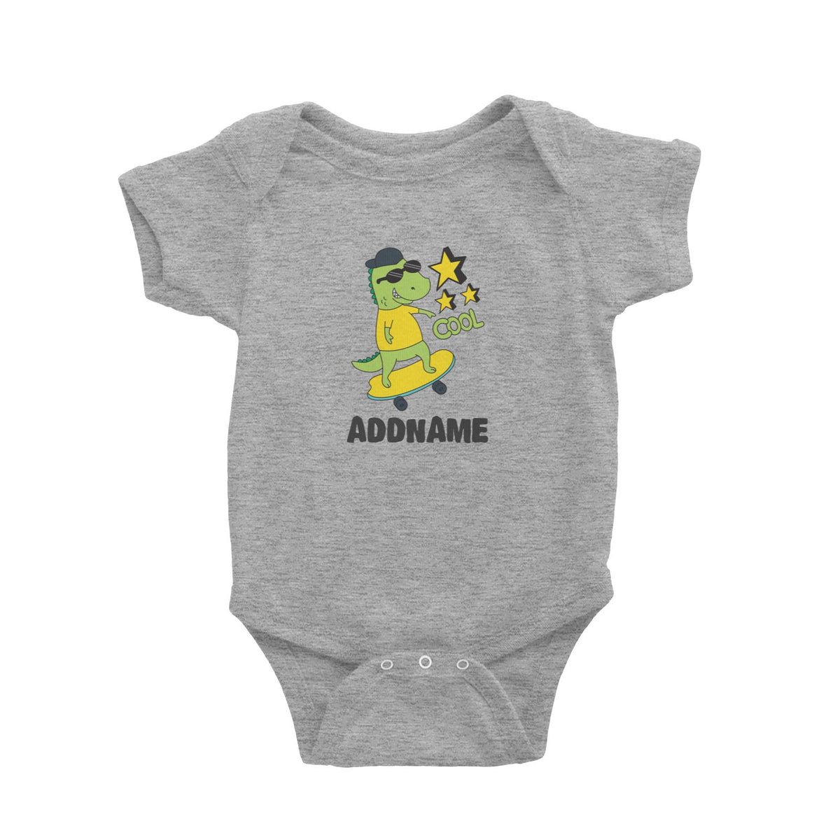 Super Cute Dinosaur Cool Skater Baby Romper