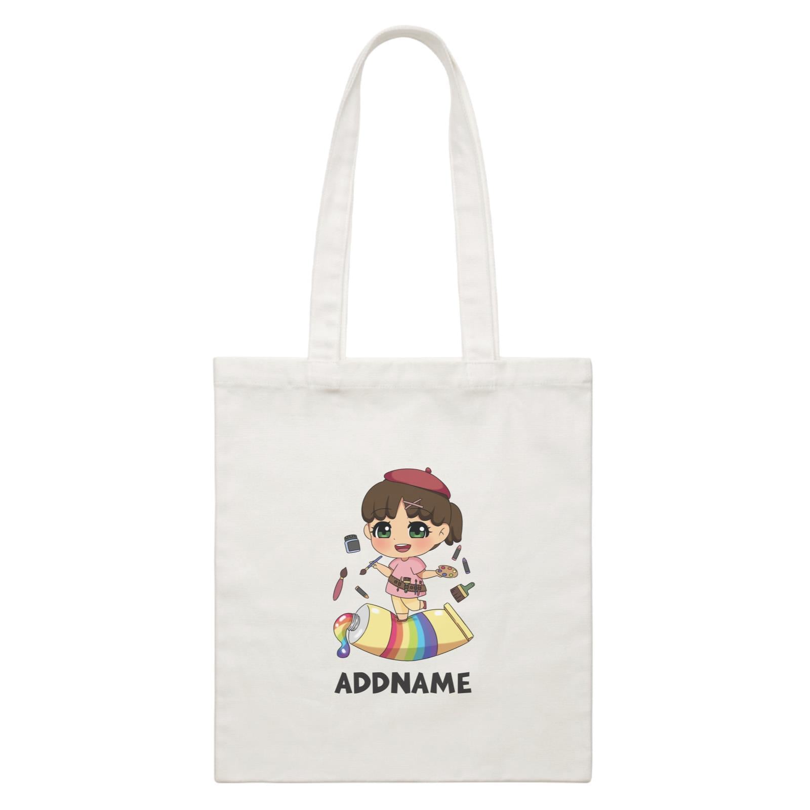 Children's Day Gift Series Artist Little Girl Addname  Canvas Bag