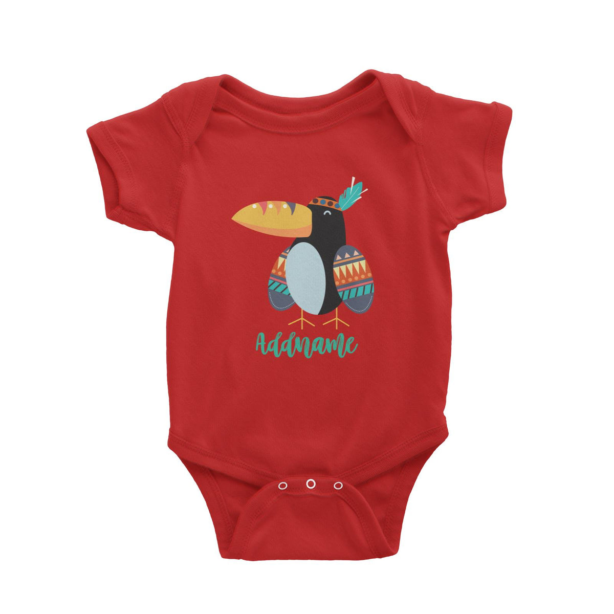 Animal Tribal Bird Addname Baby Romper