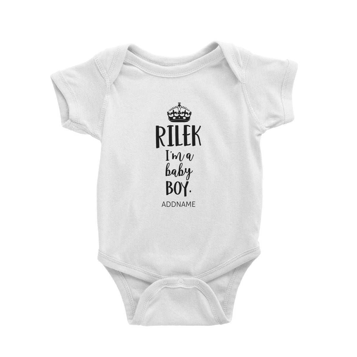 Rilek Im A Baby Boy Baby Romper