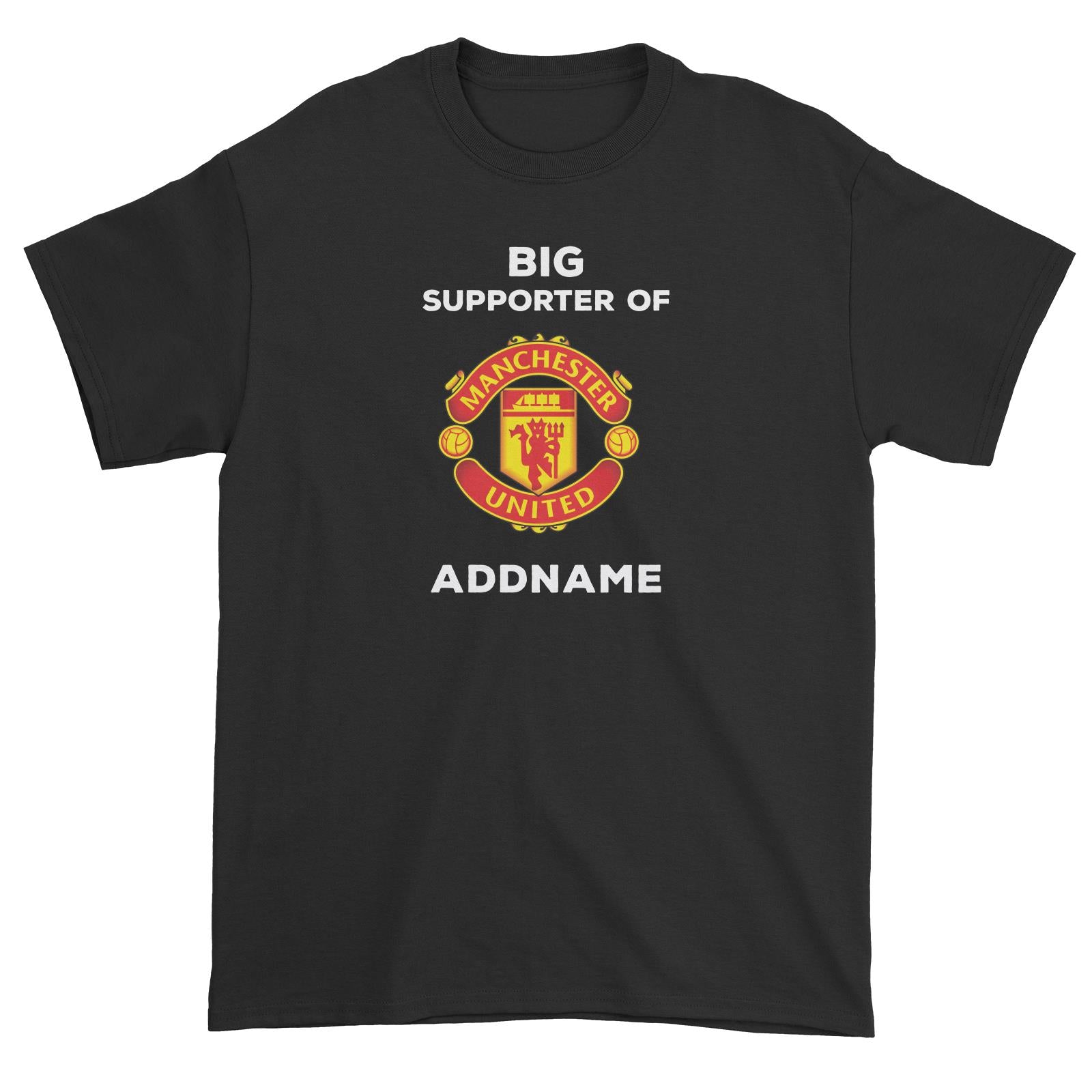 Manchester United FC Big Supporter Personalizable with Name Unisex T-Shirt