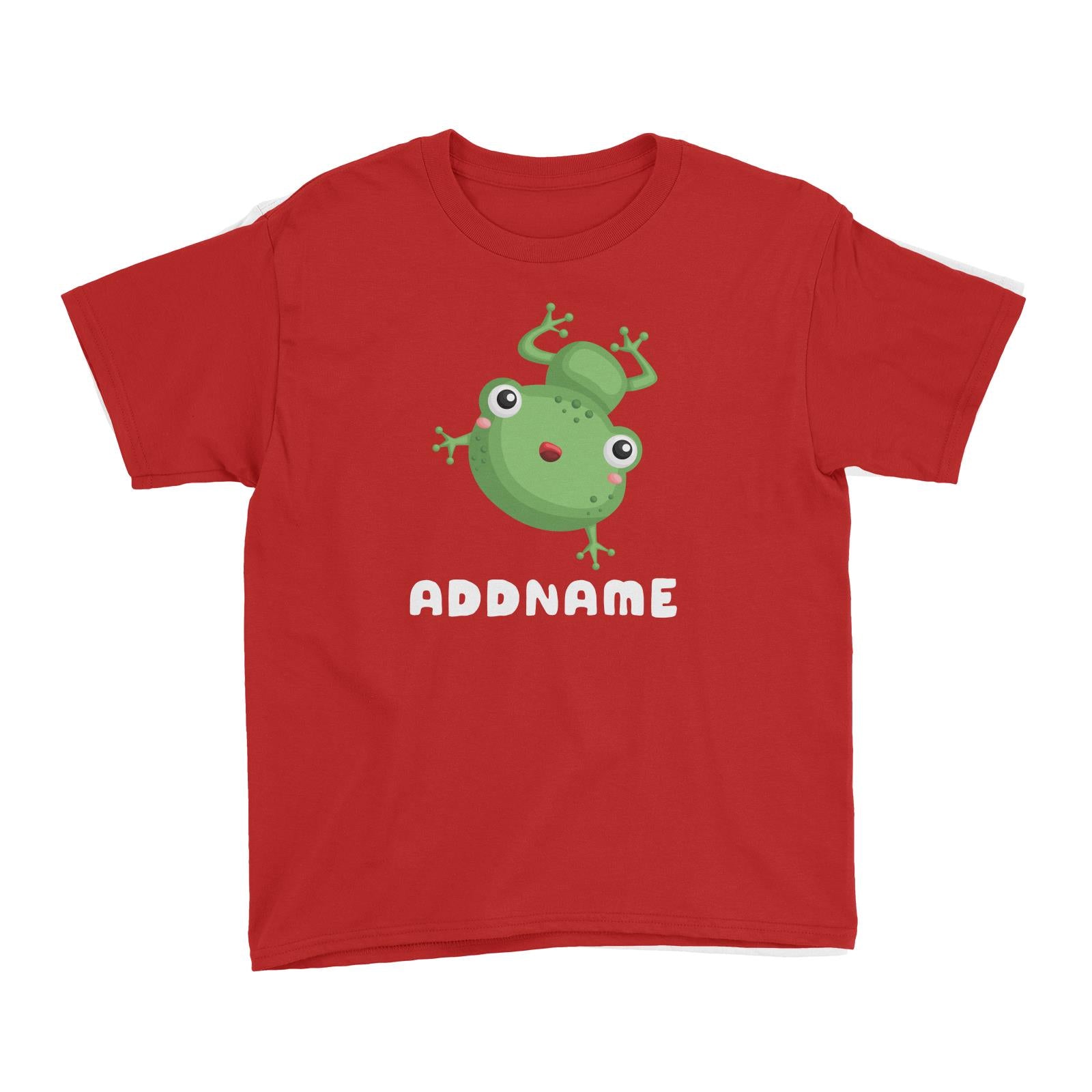 Birthday Frog Frog Happy Jumping Addname Kid's T-Shirt