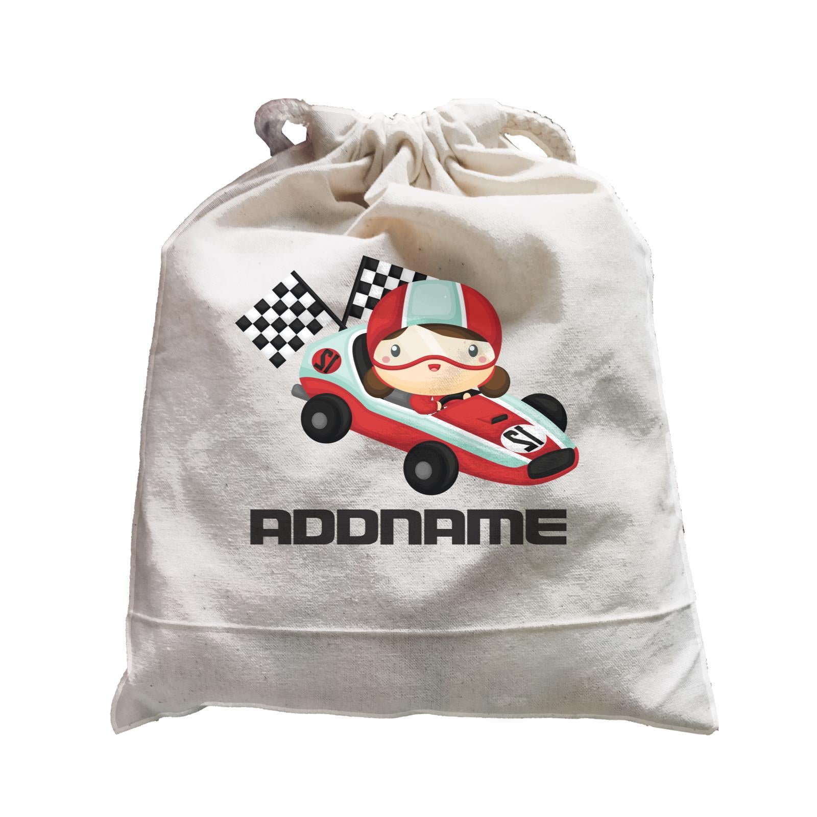 Birthday Cars Race Racer Girl With Racing Cars Addname Satchel