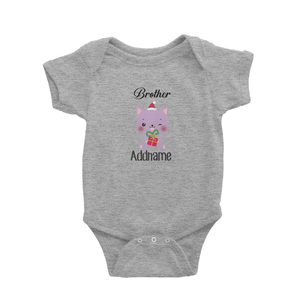 Christmas Cute Animal Series Brother Cat Baby Romper