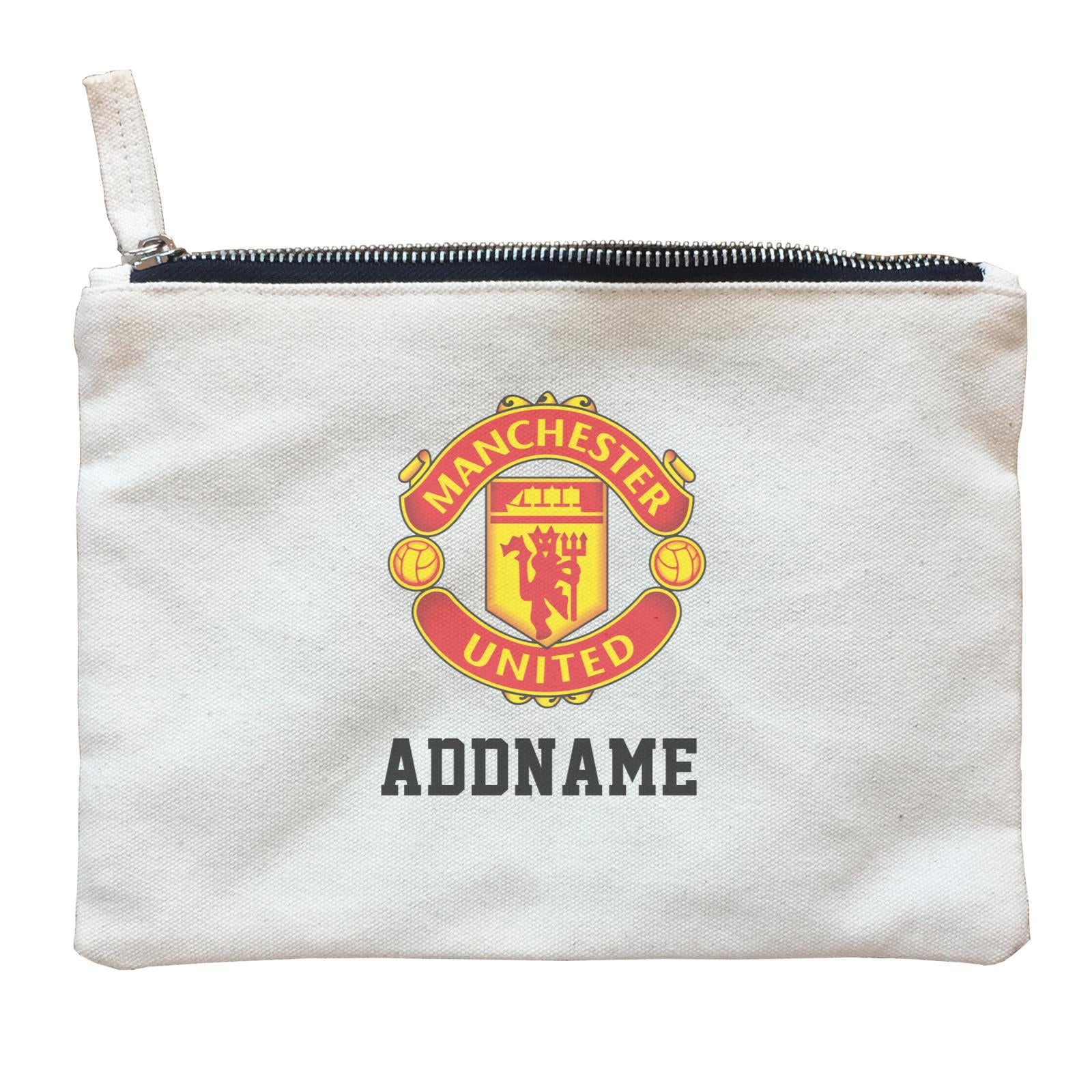 Manchester United Football Logo Addname Zipper Pouch