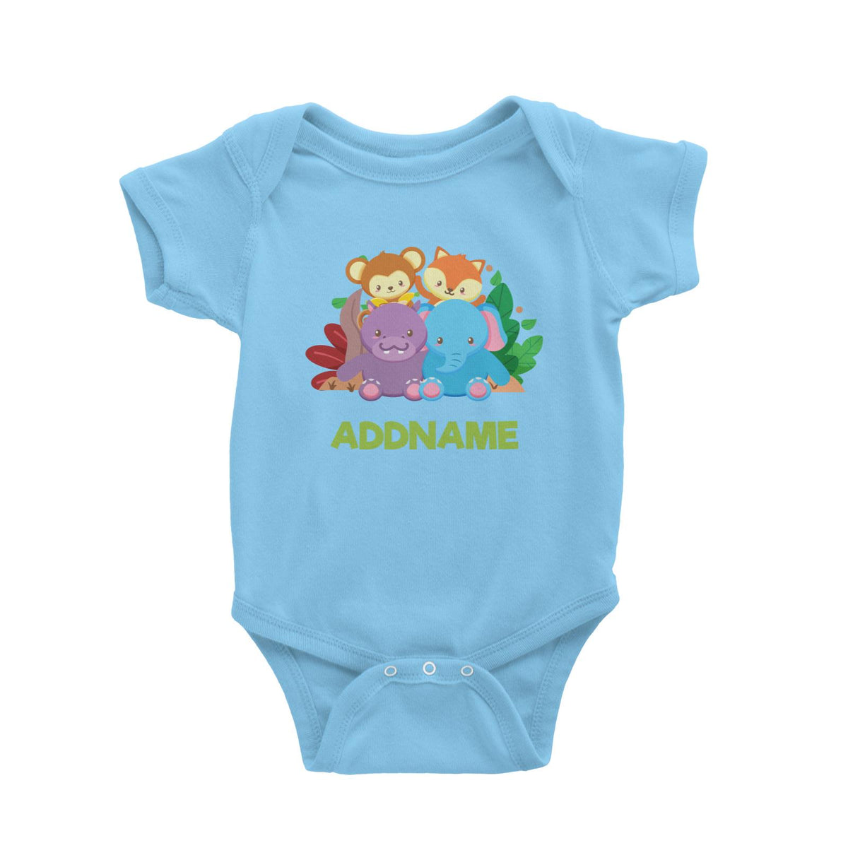 Safari Animal  Baby Romper
