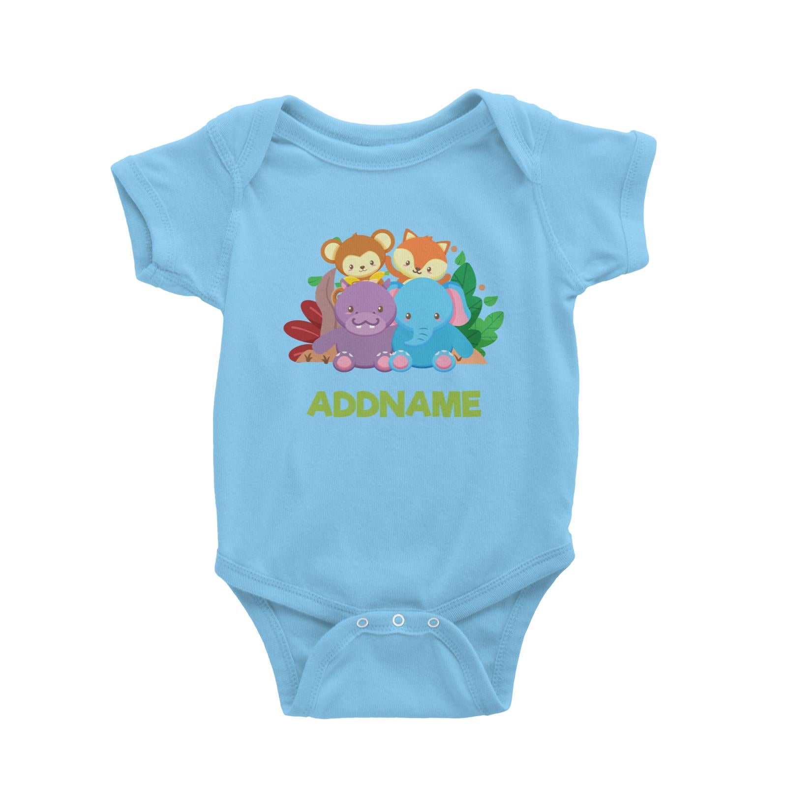 Safari Animal  Baby Romper