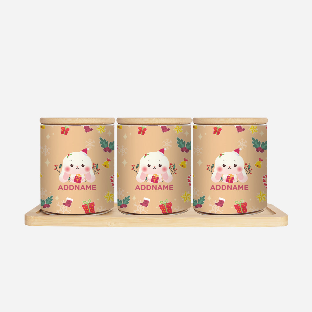 Christmas Cute Animal Series Canister - Rabbit
