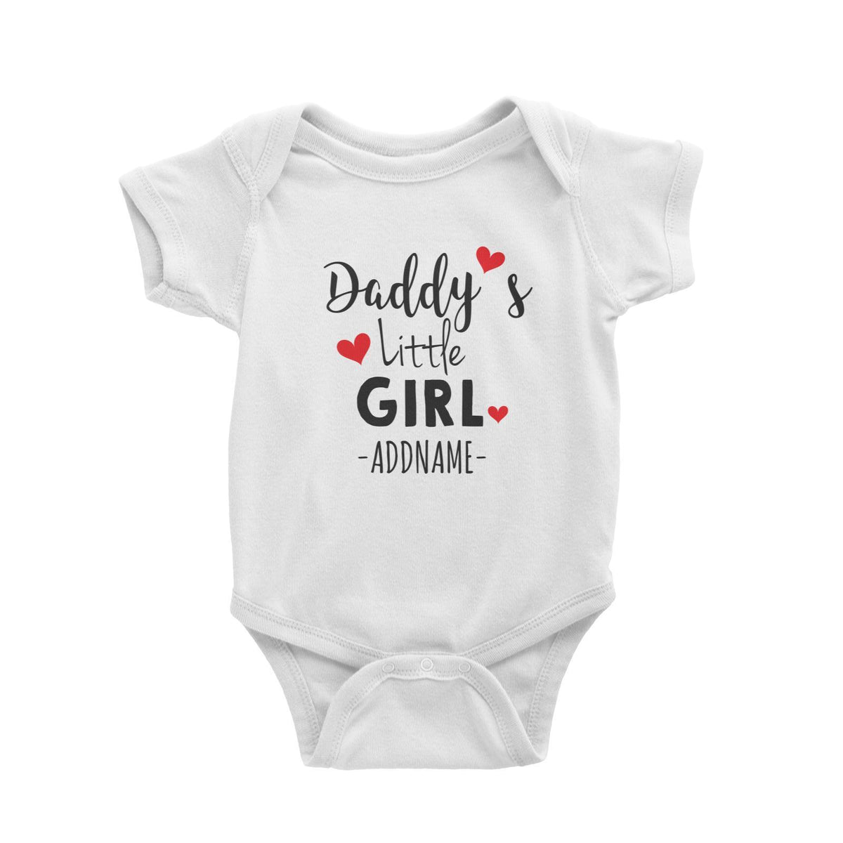 Daddy&#39;s Little Girl Addname Baby Romper Personalizable Designs Basic Newborn