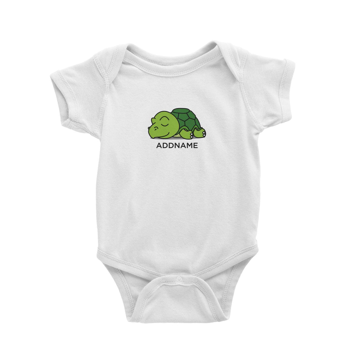 Lazy Tortoise Addname Baby Romper