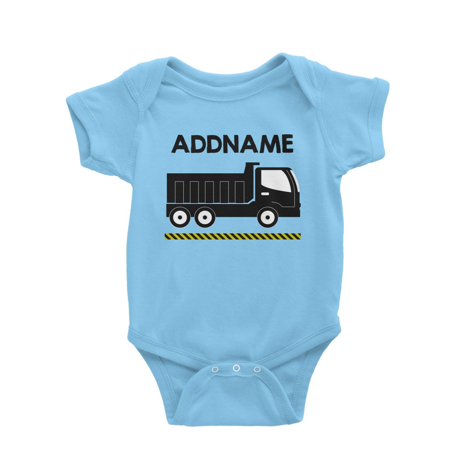 Construction Birthday Theme Truck 2 Addname Baby Romper