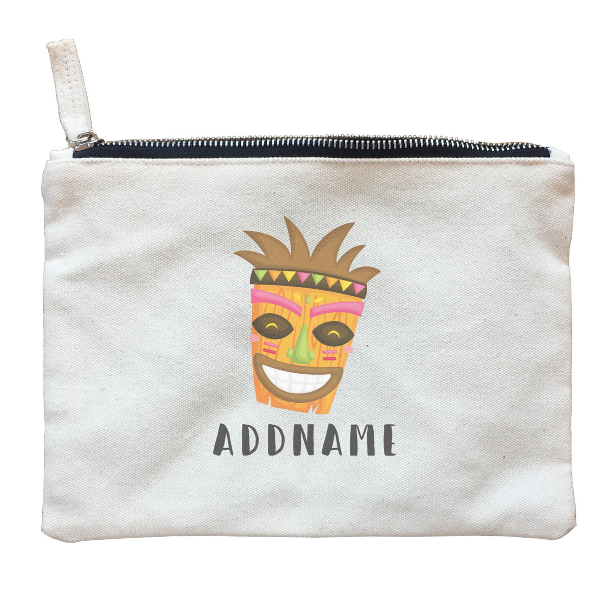 Birthday Hawaii Happy Tribal Mask Addname Zipper Pouch