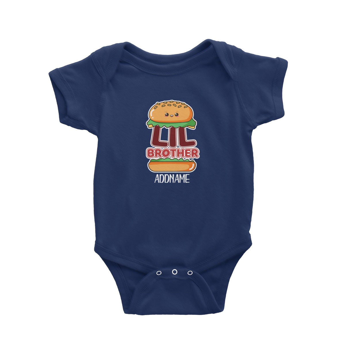 Cute Burger Little Brother Baby Romper