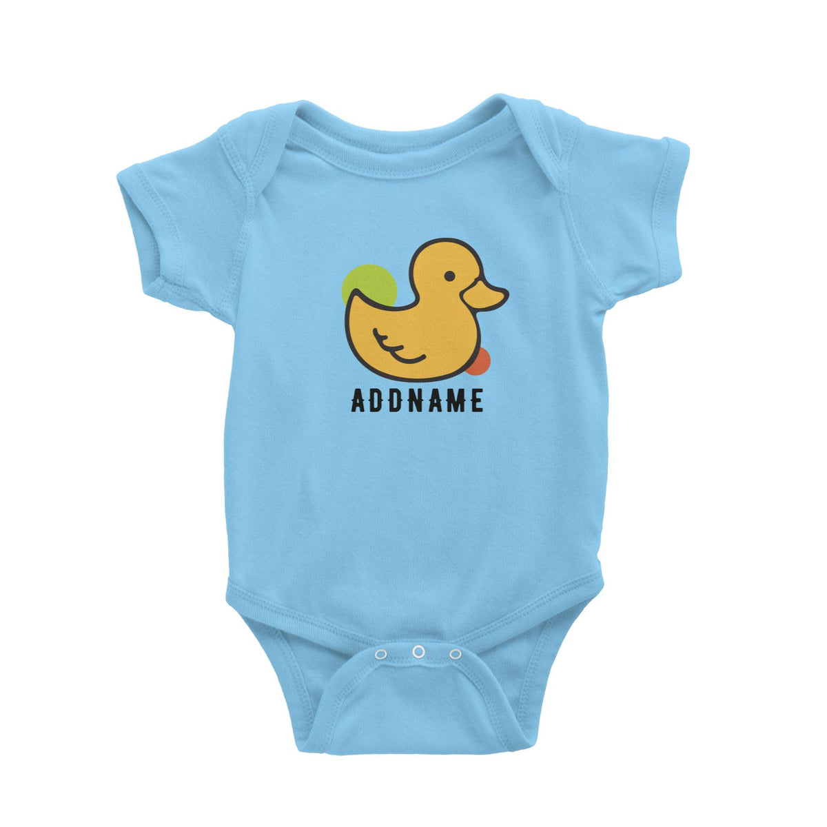 Birthday Rubber Ducky Addname Baby Romper