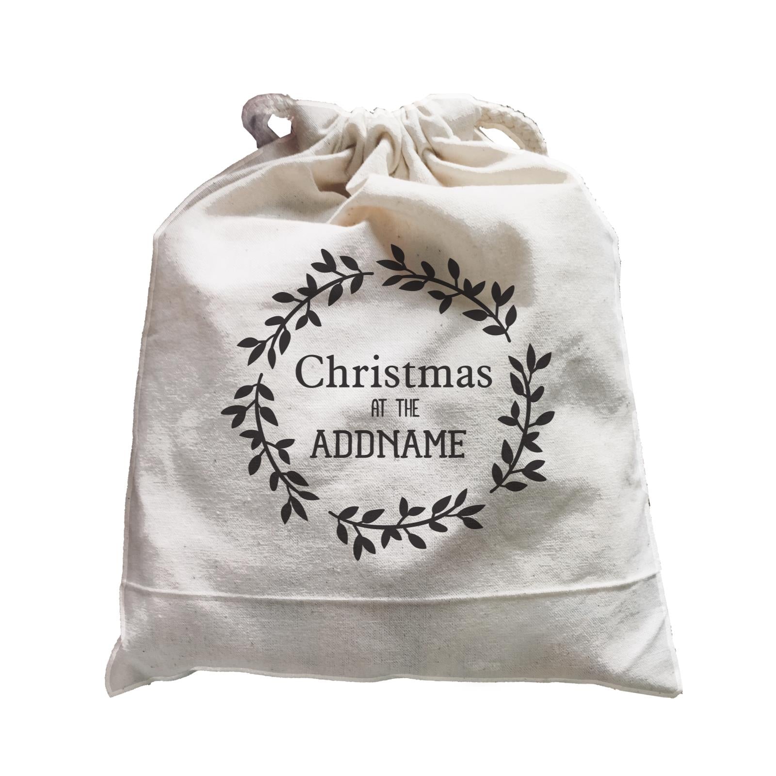 Xmas Christmas At The Flower Wreath Satchel