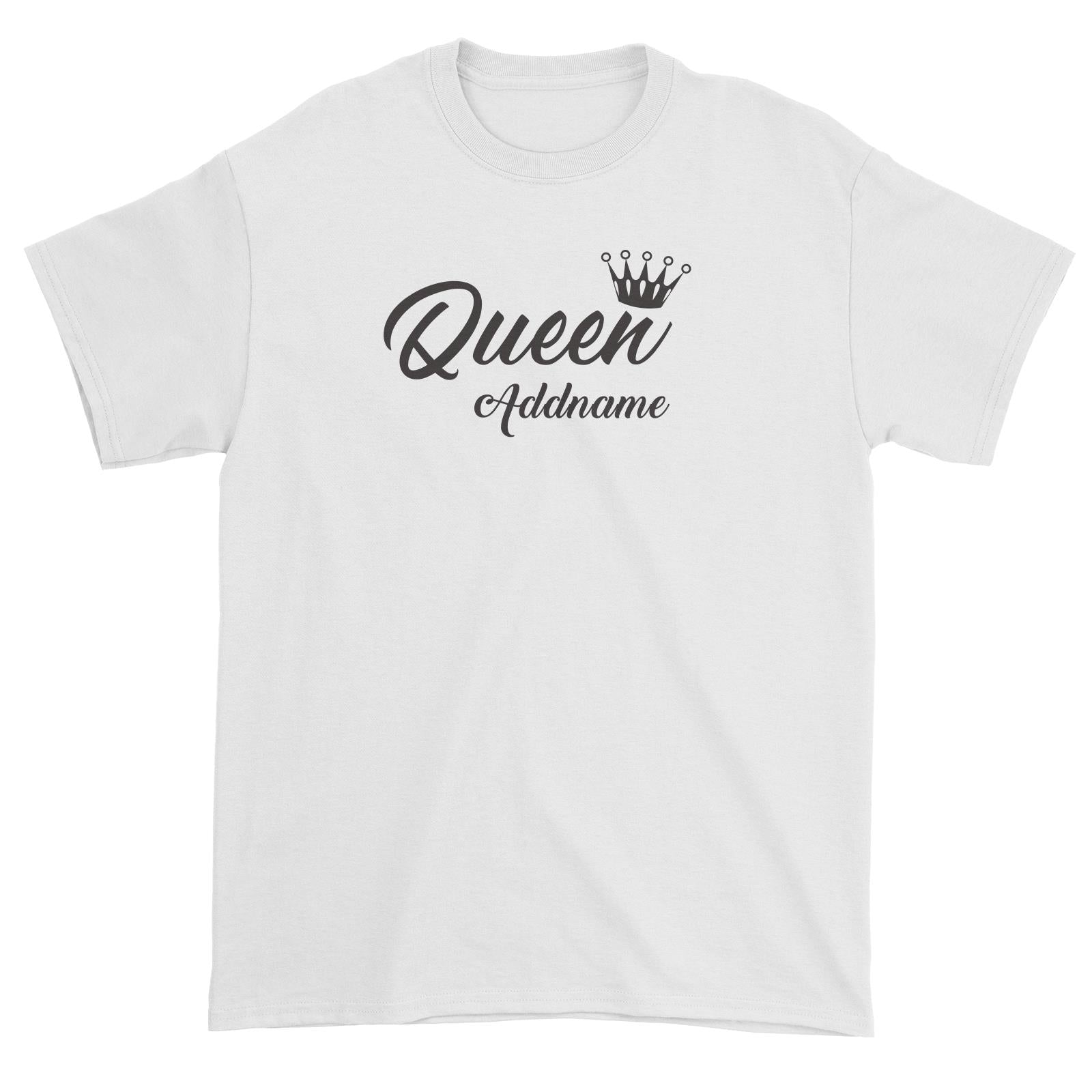 Valentine's Crown Queen Addname Unisex T-Shirt