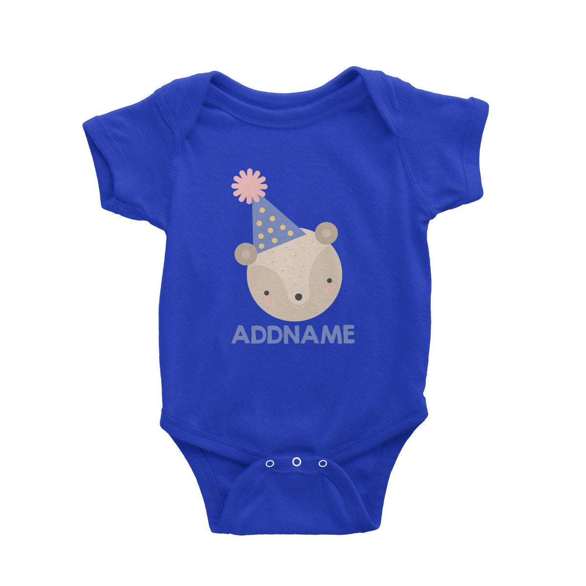 Cute Squirrel with Party Hat Birthday Theme Baby Romper