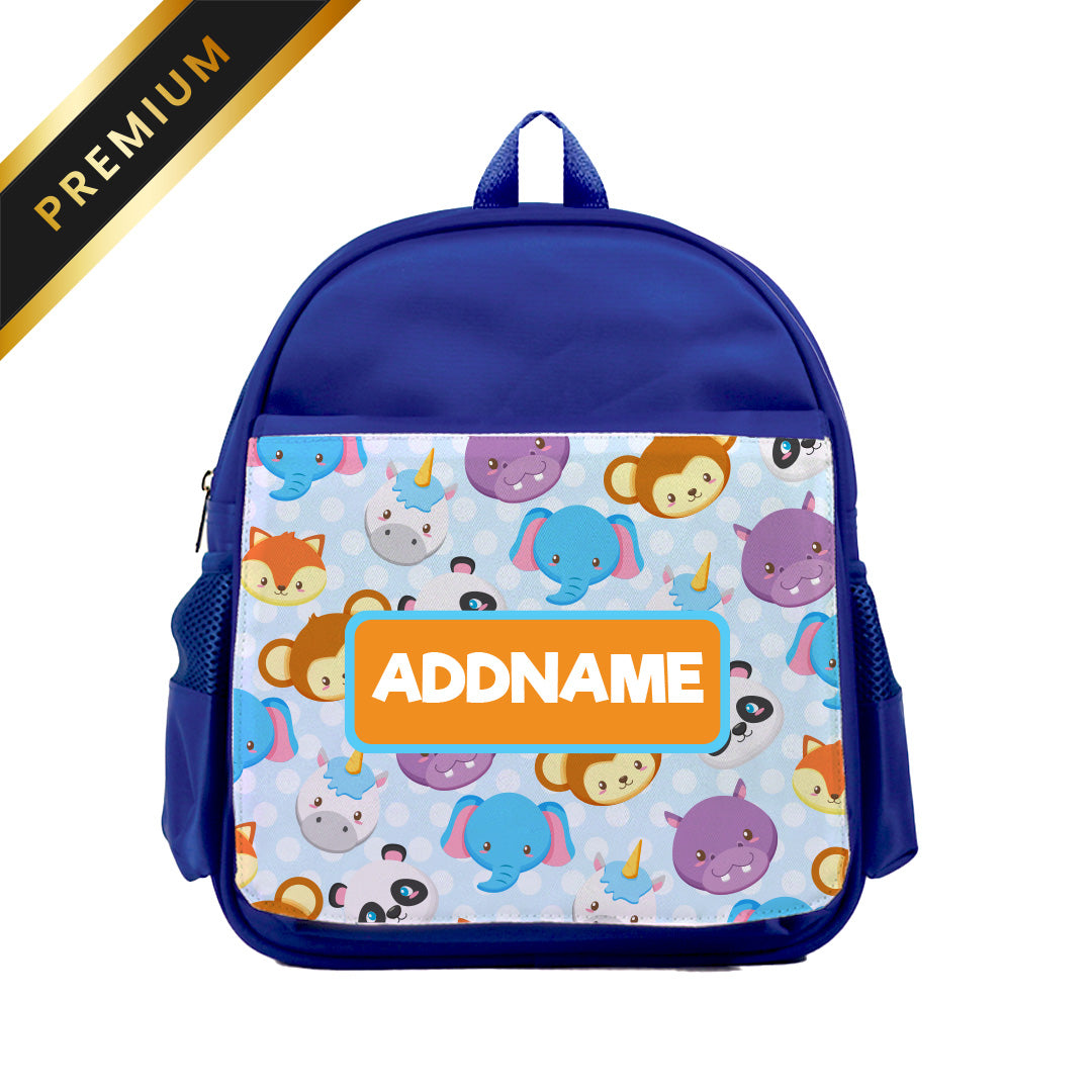 Cute Animal Blue Premium Kiddies Bag