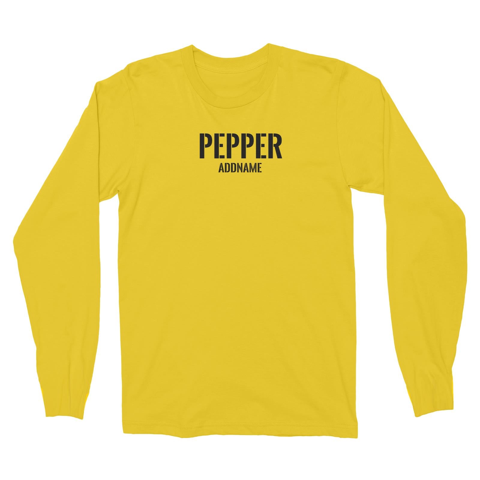 Couple Series Pepper Addname Long Sleeve Unisex T-Shirt