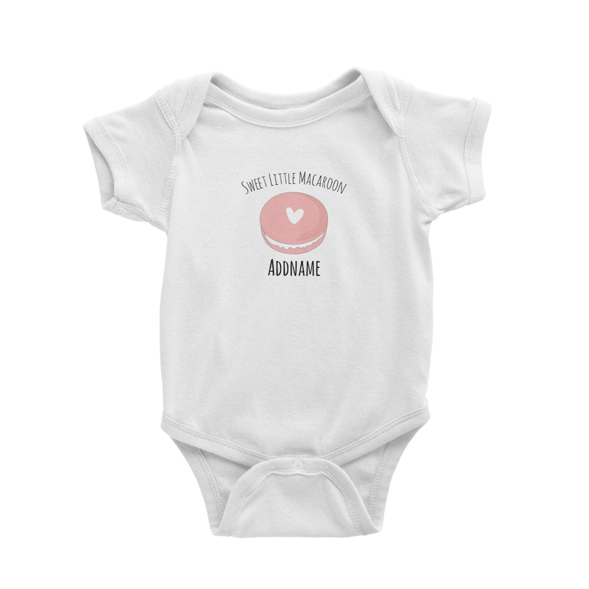 Sweet Animals Sketches Sweet Little Macaroon Addname Baby Romper