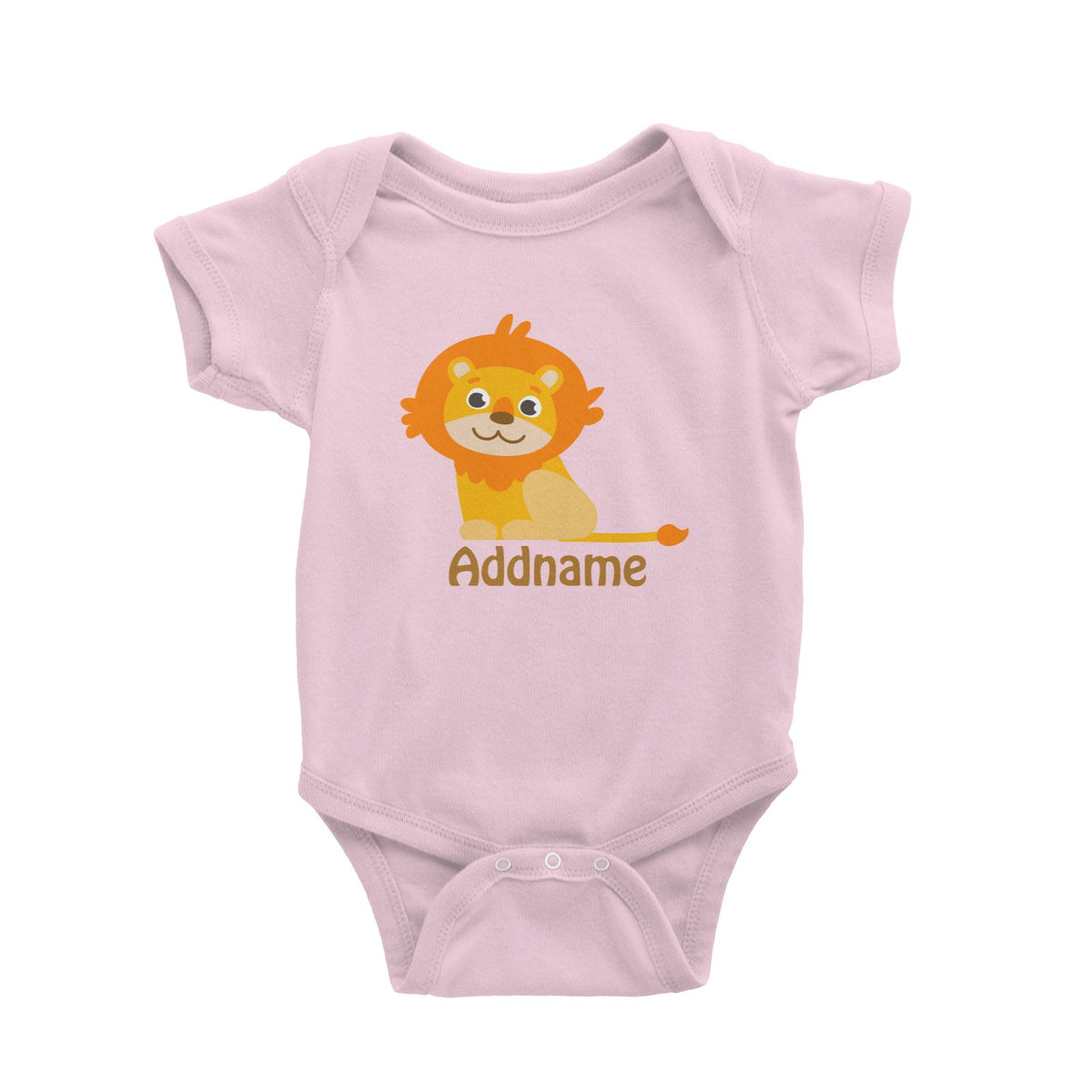 Animal Safari Jungle Lion Addname Baby Romper