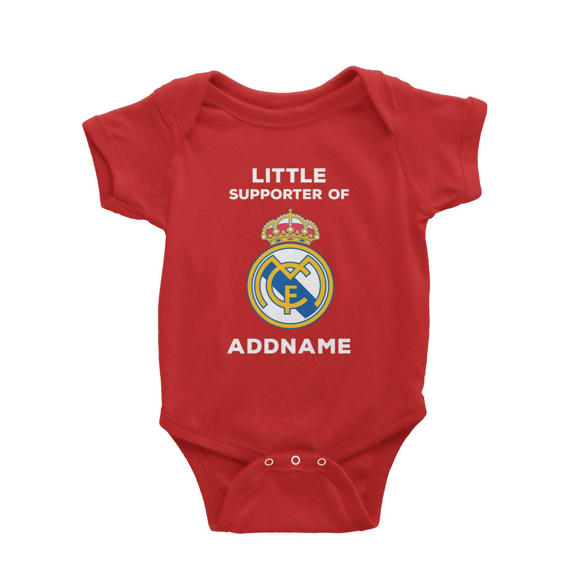 Real Madrid FC Little Supporter Personalizable with Name Baby Romper