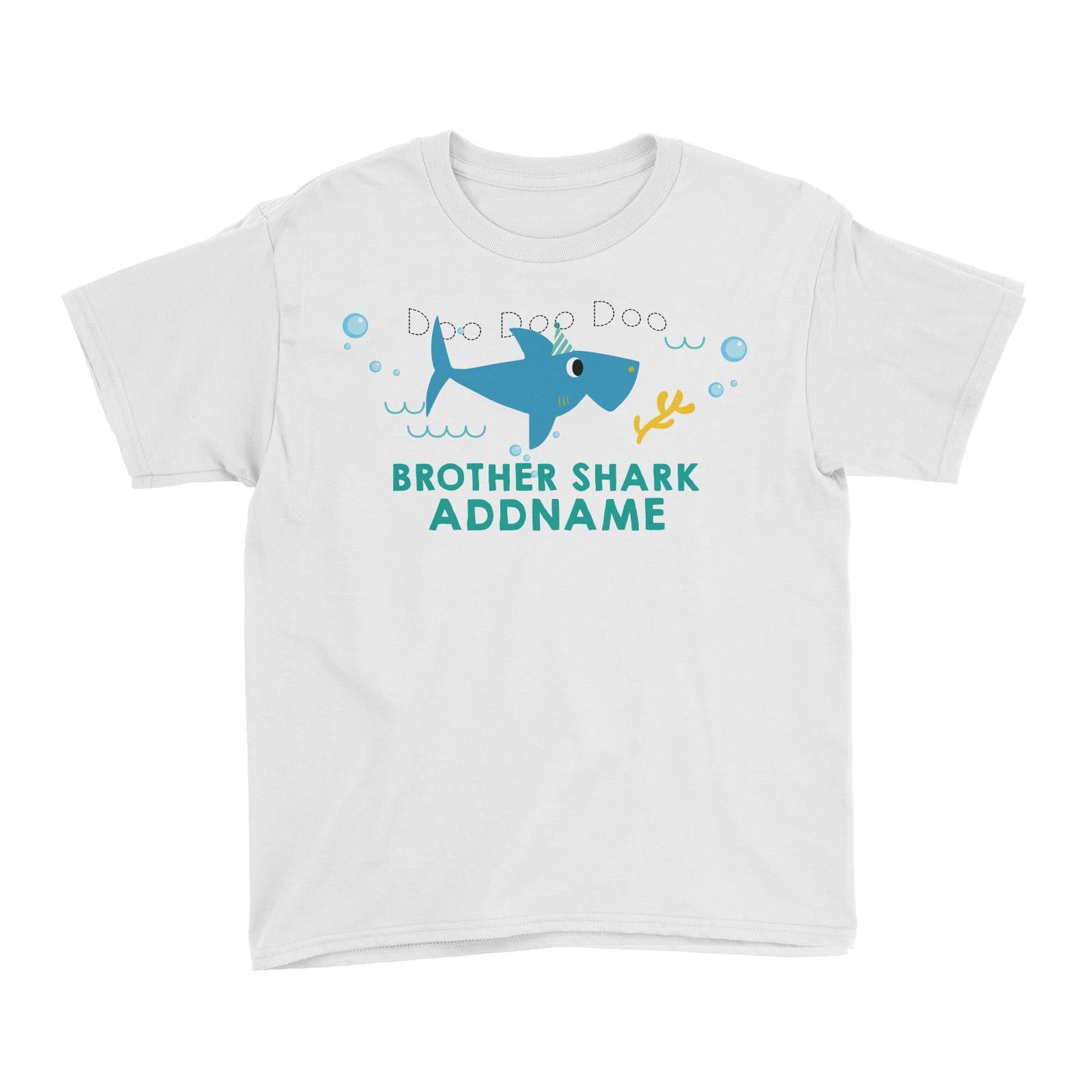 Brother Shark Birthday Theme Addname Kid's T-Shirt