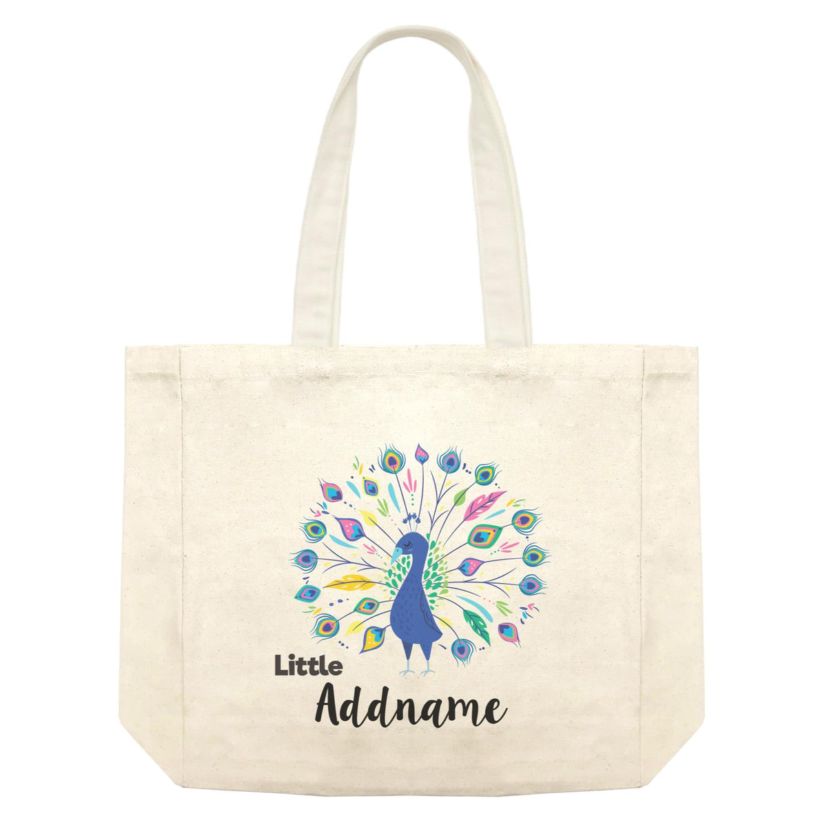 Deepavali Colourful Sweet Little Peacock Addname Shopping Bag