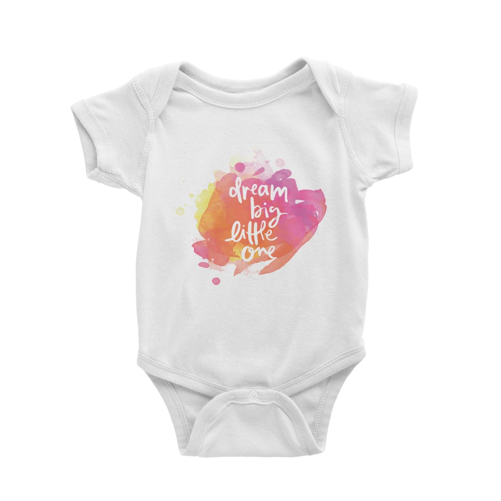 Dream Big Little One White Baby Romper