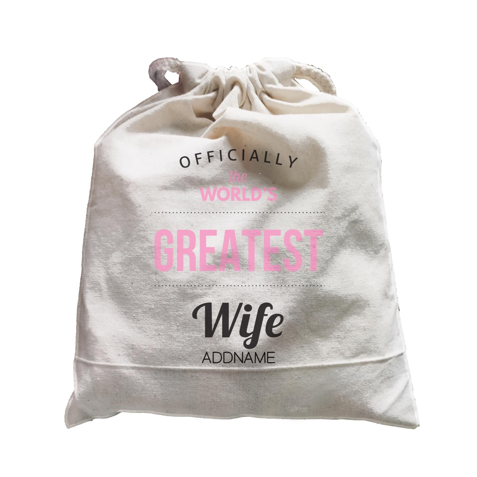 Husband and Wife Officially The World's Geatest Wife Addname Satchel