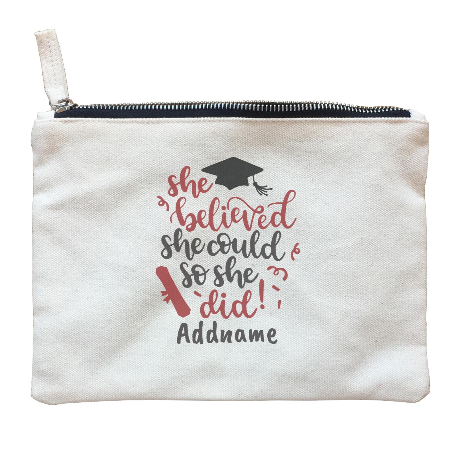 Graduation Series She Believed She Could So She Did Zipper Pouch