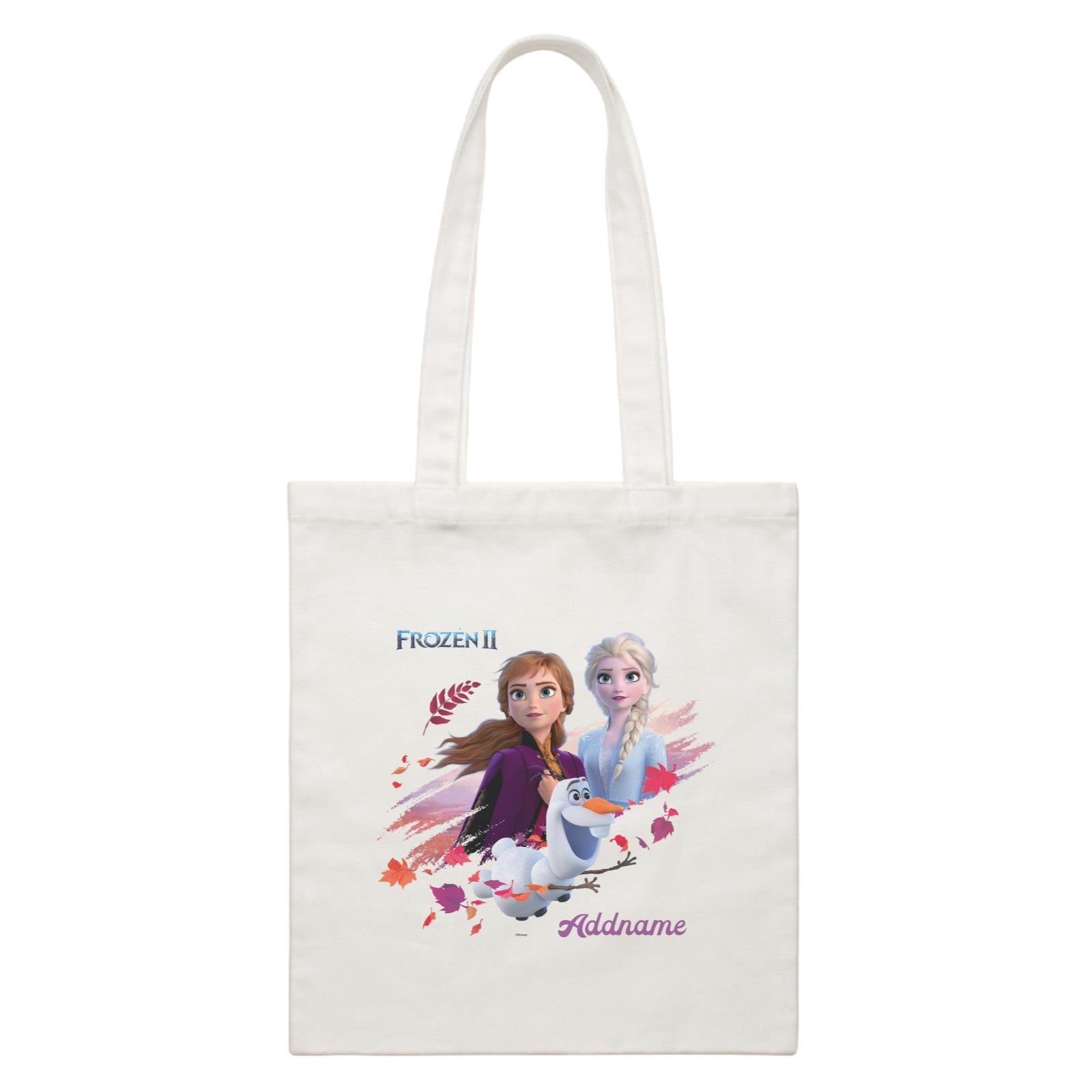 Disney Frozen 2 Destiny Calling Personalised White Canvas Bag