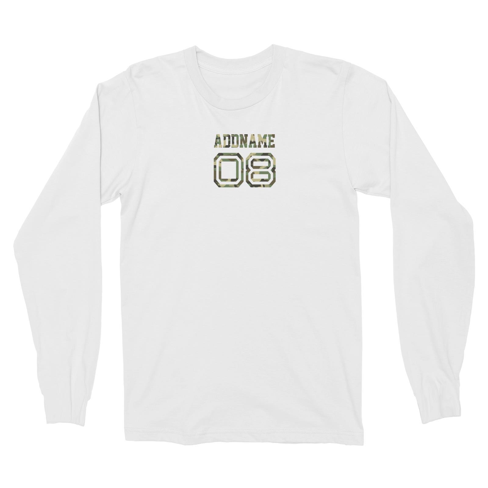 Camo Name Number Family Addname Long Sleeve Unisex T-Shirt