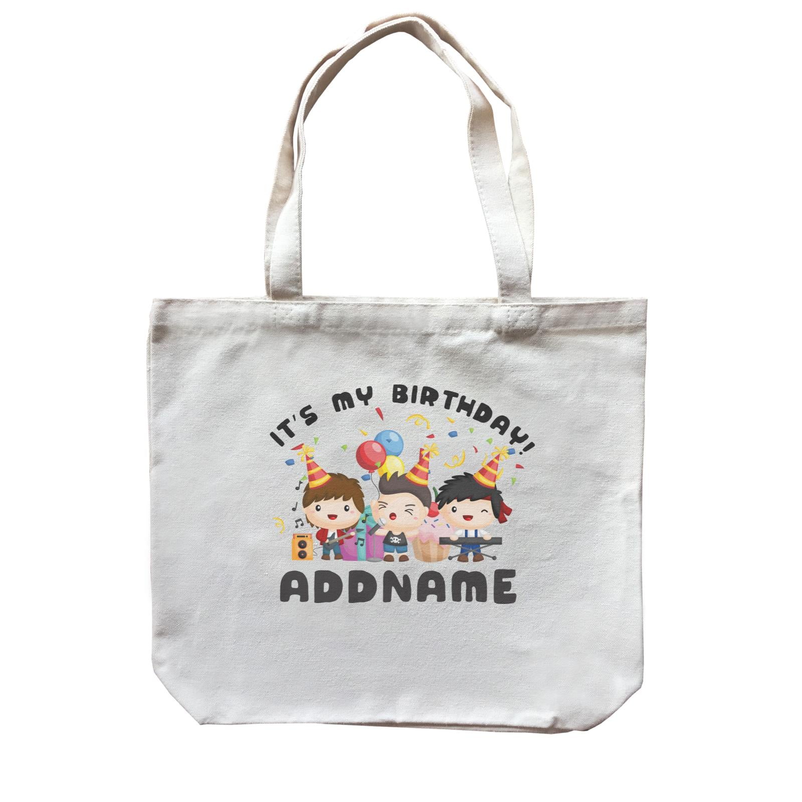 Birthday Music Band Boy Group It's My Bitrhday Addname Canvas Bag