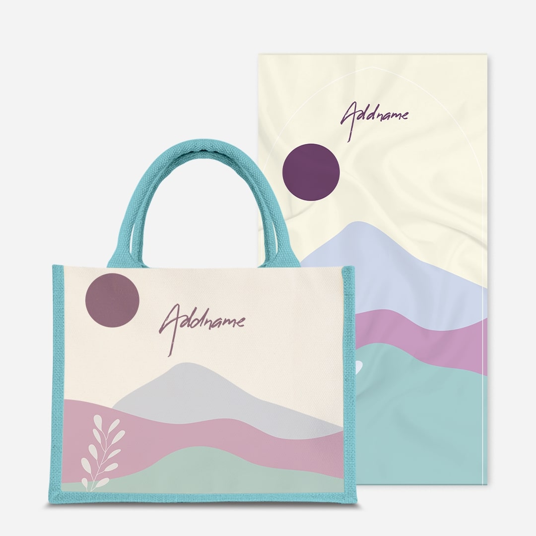 Kaira Series Prayer Mat with Half Lining Small Jute Bag-Adlina