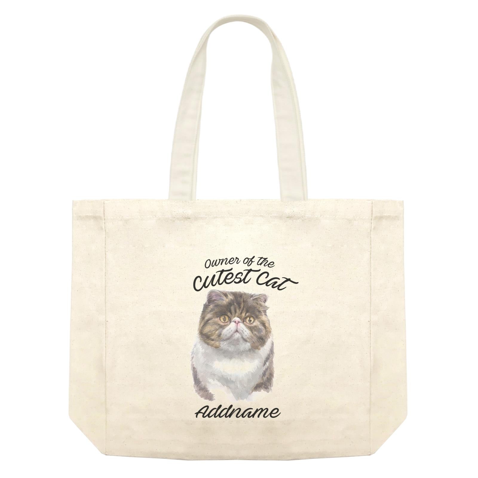 Watercolor Owner Of The Cutest Cat Exotic Shorthair Addname Shopping Bag