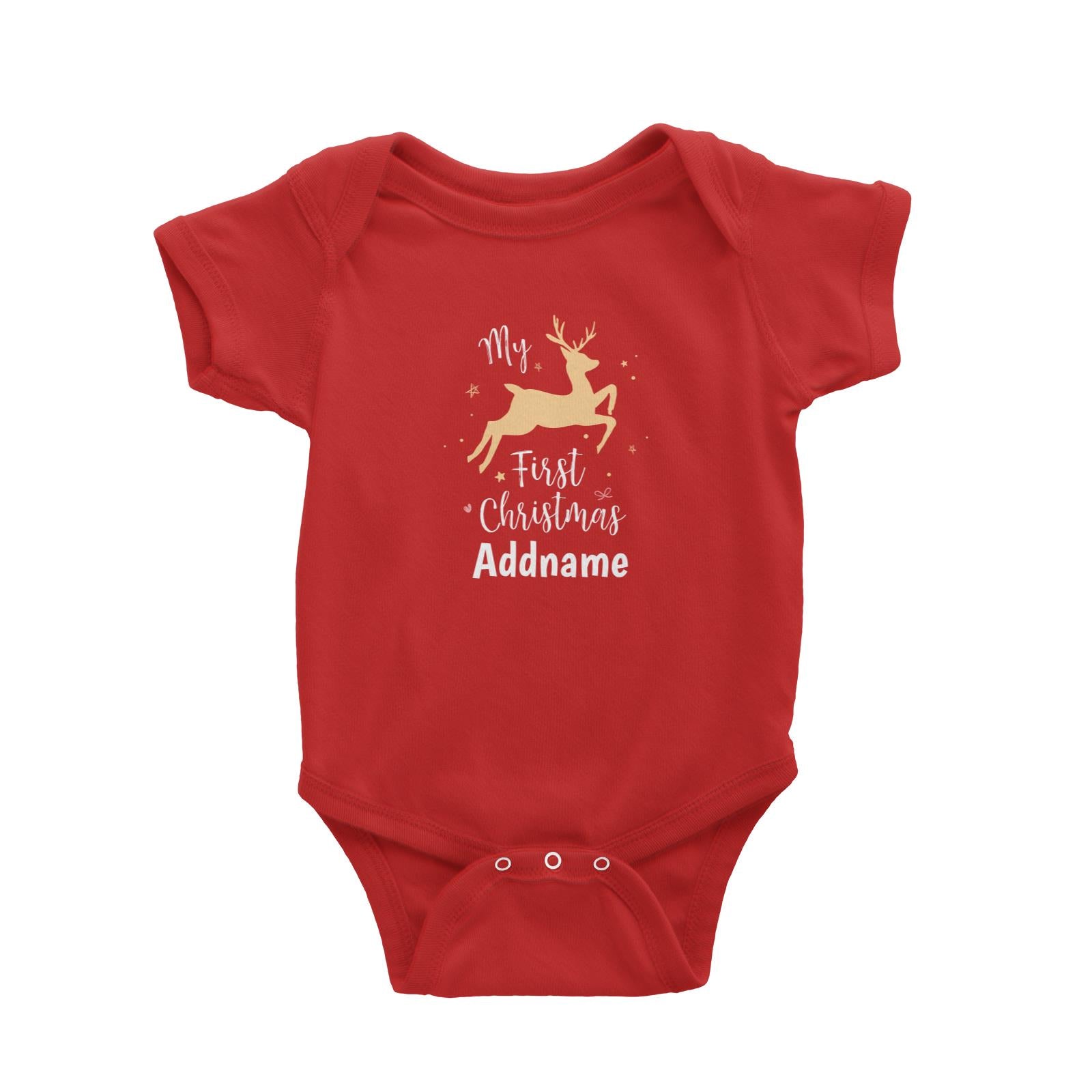 Christmas Series My First Christmas Leaping Deer Baby Romper