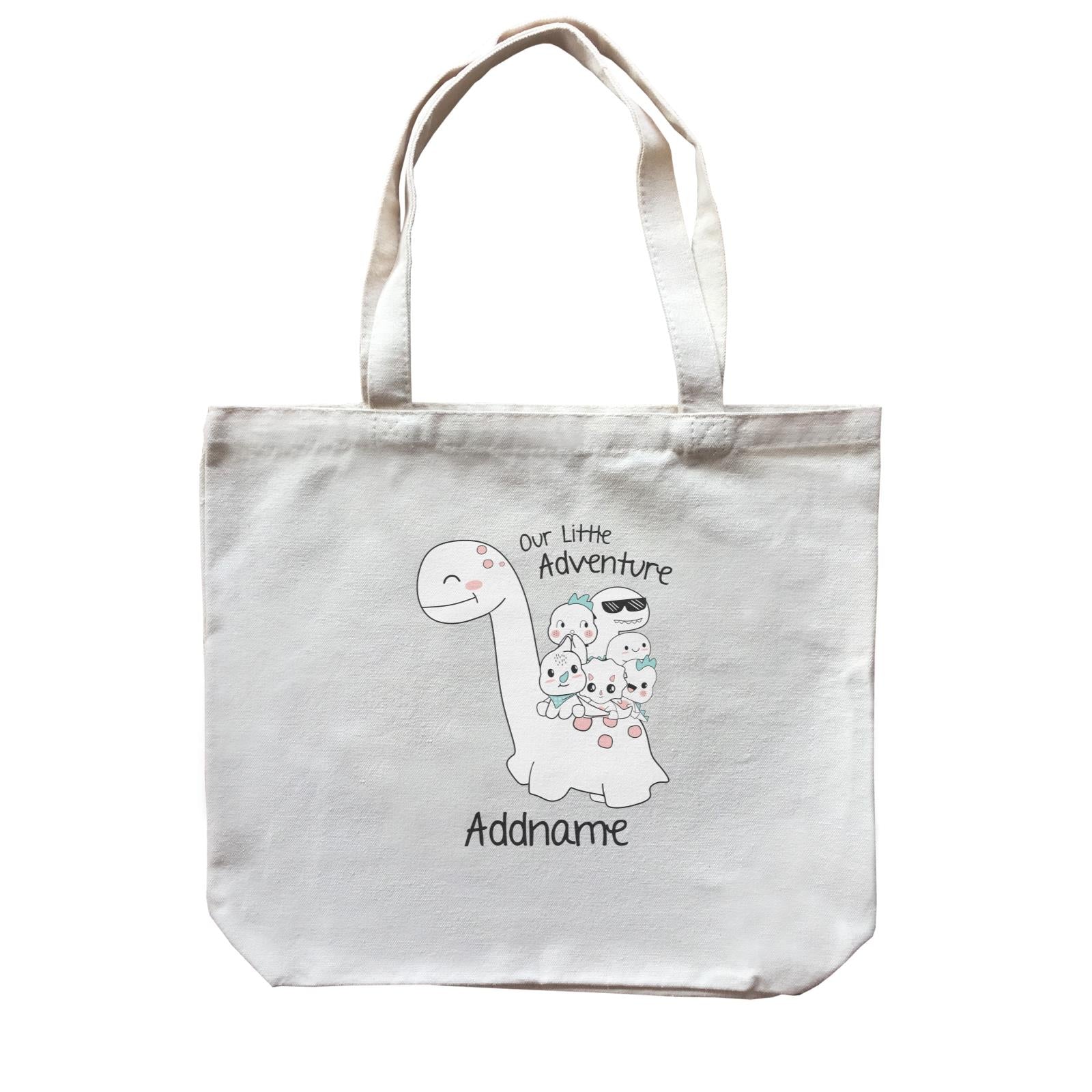 Cute Animals And Friends Series Cute Little Dinosaur Our Little Adventure Addname Canvas Bag