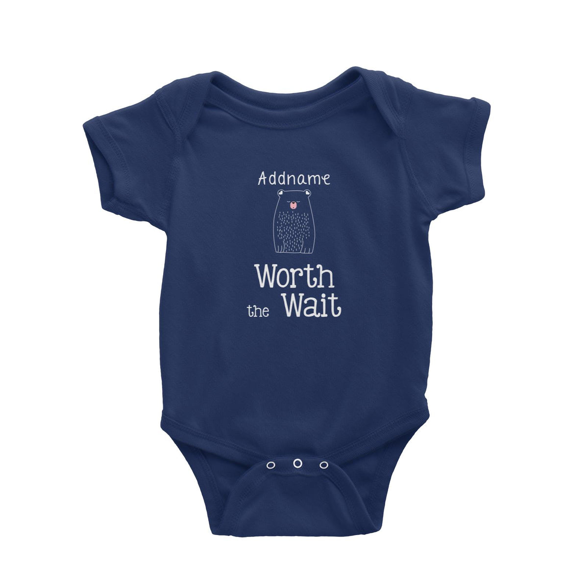 Cute Animals and Friends Series 2 Bear Addname Worth the Wait Baby Romper