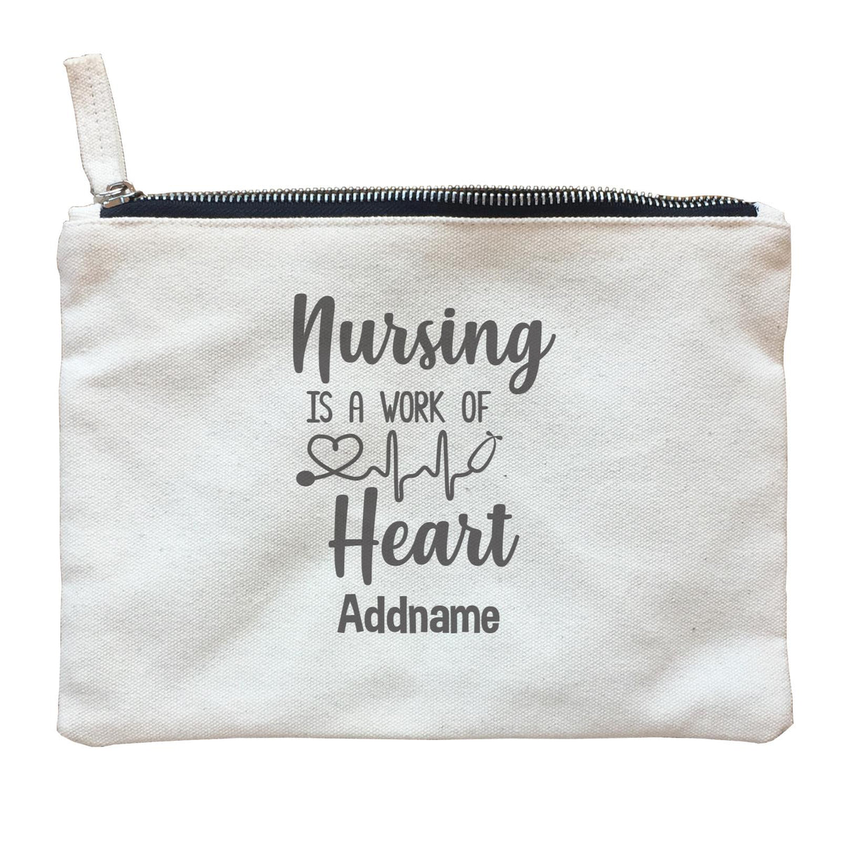 Nursing Is A Work of Heart Zipper Pouch