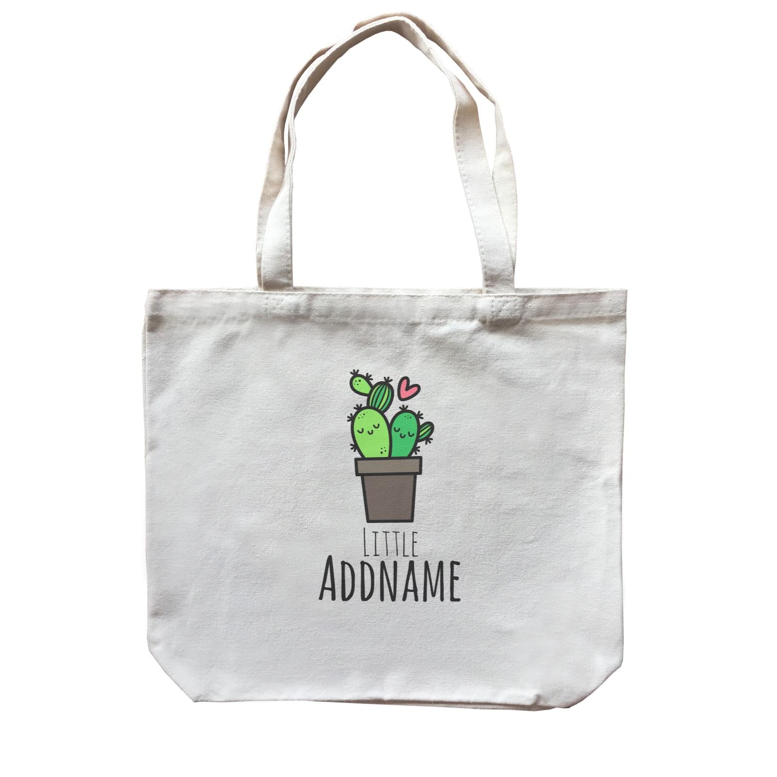 Drawn Newborn Element Little Cactus Addname Canvas Bag