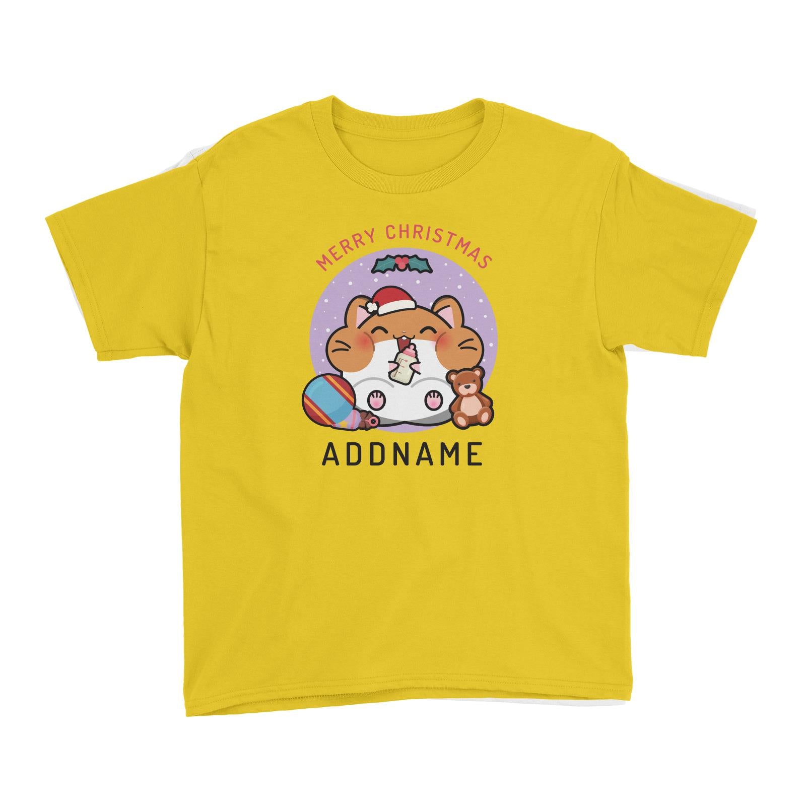 Merry Christmas Cute Santa Baby Hamster Kid's T-Shirt