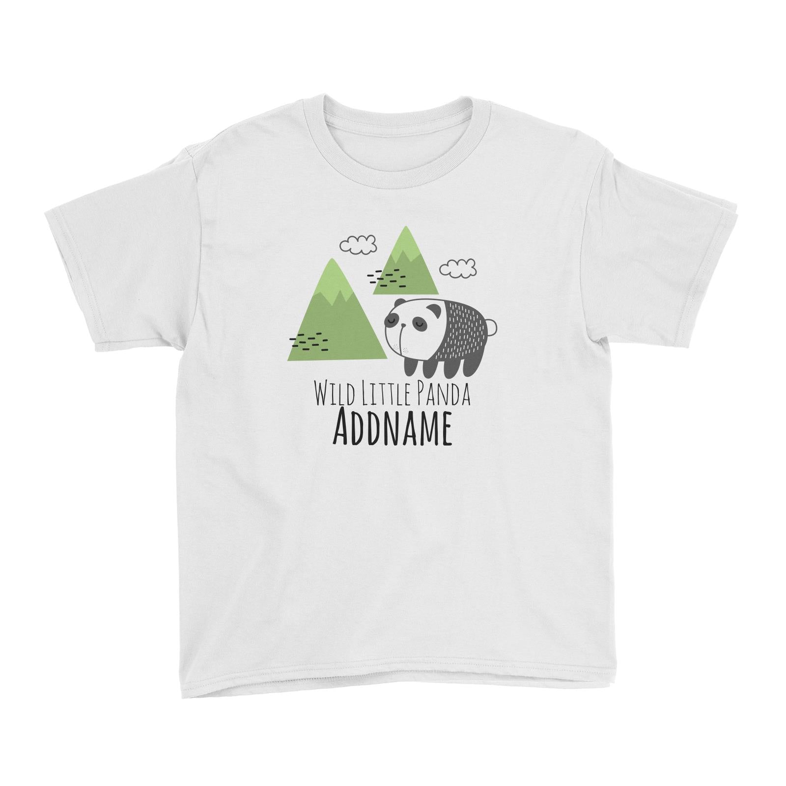 Drawn Adorable Animals Wild Little Panda Addname Kid's T-Shirt